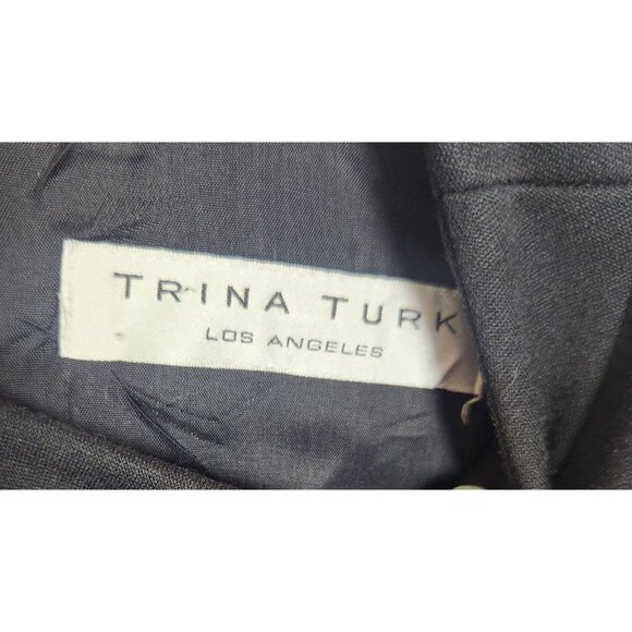 Trina Turk Women's Sz. 4 Black Wool Blend Cap Sleeve Sheath Dress - Picture 3 of 6